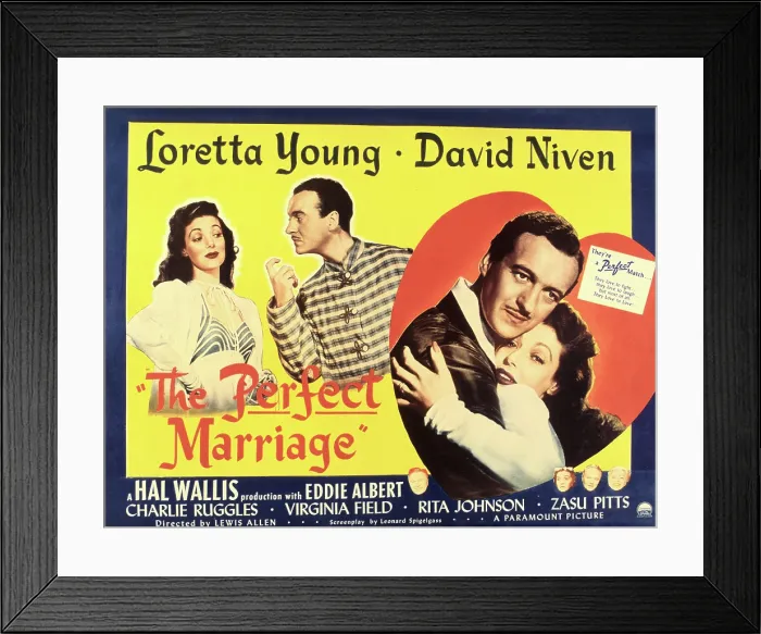 Framed Print : THE PERFECT MARRIAGE, Loretta Young, David Niven, 1946