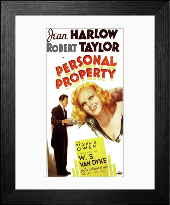 Framed Print : PERSONAL PROPERTY, Jean Harlow, Robert Taylor, 1937