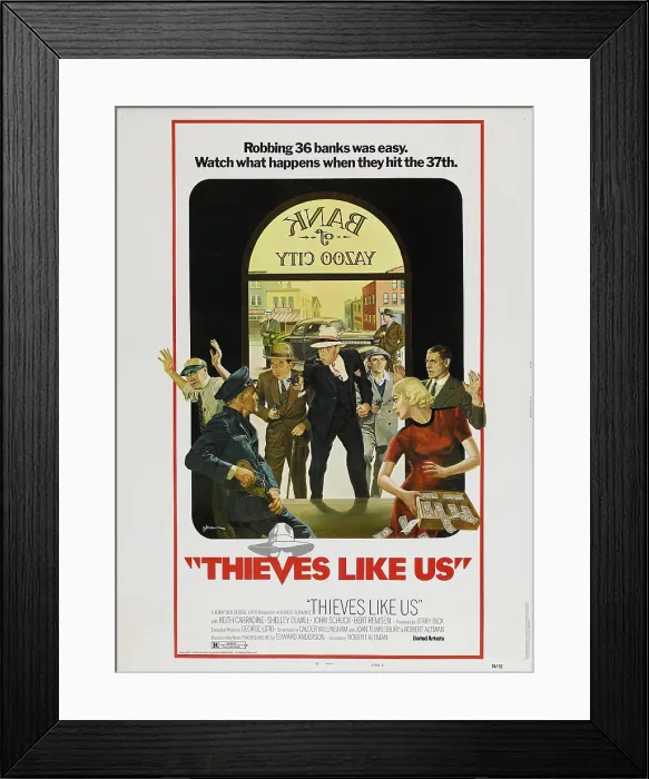 Framed Print : THIEVES LIKE US, US poster art, 1974