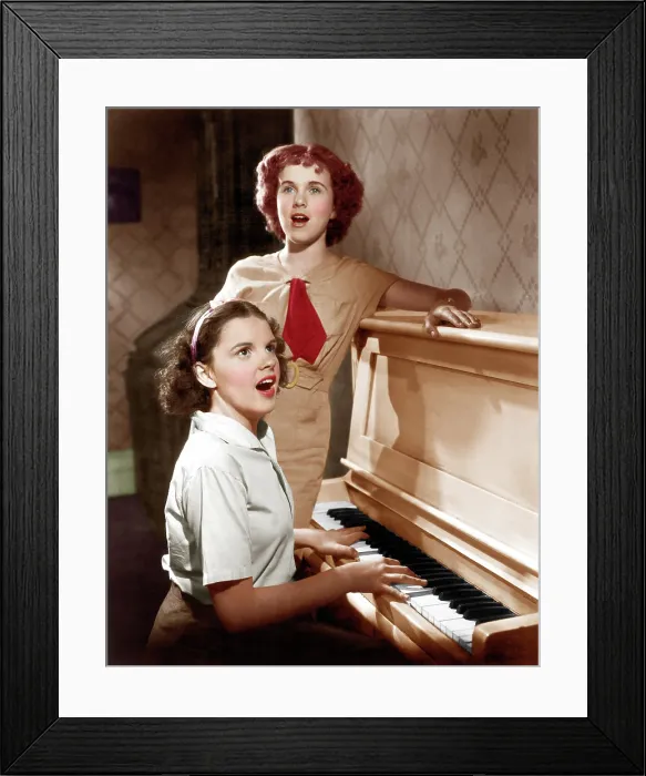 Framed Print : EVERY SUNDAY, front to back: Judy Garland, Deanna Durbin, 1936
