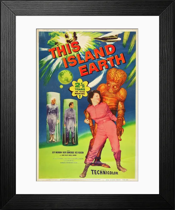 Framed Print : THIS ISLAND EARTH, Jeff Morrow, Rex Reason, Faith Domergue, 1955, poster art Framed Print : THIS ISLAND EARTH, Jeff Morrow, Rex Reason, Faith Domergue, 1955, poster art