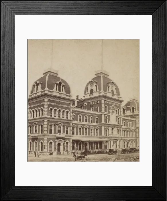 Framed Print : Grand Central Depot, was built in 1871 as the hub for three railroad lines in NYC Framed Print : Grand Central Depot, was built in 1871 as the hub for three railroad lines in NYC