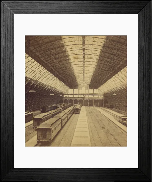 Framed Print : Interior of the train shed at Grand Central Depot, New York City, 1871-1890 Framed Print : Interior of the train shed at Grand Central Depot, New York City, 1871-1890