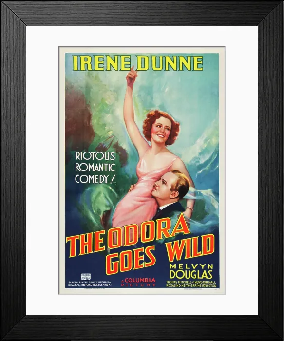 Framed Print : THEODORA GOES WILD, from left: Irene Dunne, Melvyn Douglas, 1936