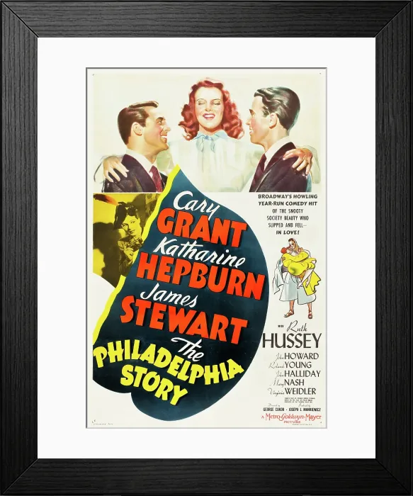 Framed Print : THE PHILADELPHIA STORY, Cary Grant, Katharine Hepburn, James Stewart, 1940