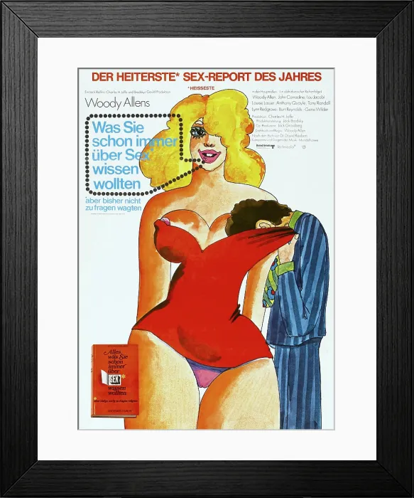 Framed Print : EVERYTHING YOU ALWAYS WANTED TO KNOW ABOUT SEX BUT WERE AFRAID TO ASK, (aka ALLES WAS SIE SCHON IMMER UBER SEX WISSEN WOLLTEN ABER BISHER NICHT ZU FRAGEN WAGTEN), German poster