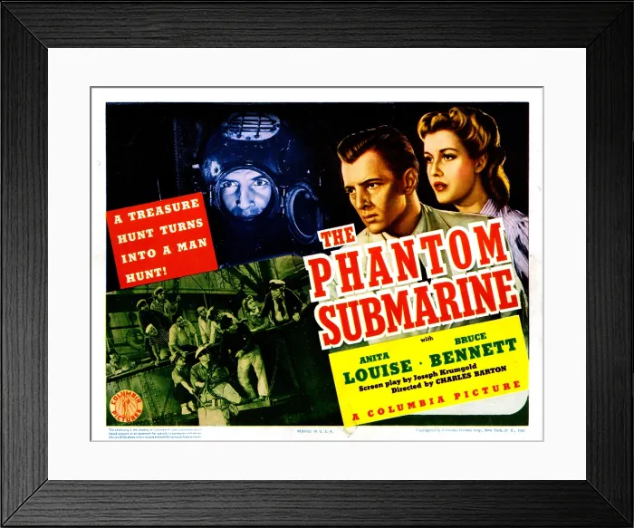 Framed Print : THE PHANTOM SUBMARINE, from left, Bruce Bennett, Anita Louise, 1940 Framed Print : THE PHANTOM SUBMARINE, from left, Bruce Bennett, Anita Louise, 1940