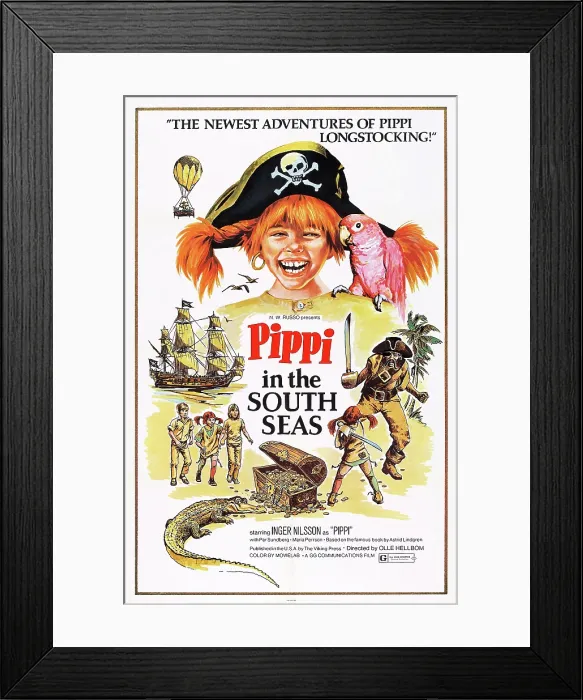 Framed Print : PIPPI IN THE SOUTH SEAS, (aka PIPPI LANGSTRUMP PA DE SJU HAVEN), US poster, Inger Nilsson, 1970 Framed Print : PIPPI IN THE SOUTH SEAS, (aka PIPPI LANGSTRUMP PA DE SJU HAVEN), US poster, Inger Nilsson, 1970