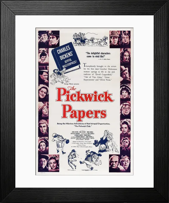 Framed Print : THE PICKWICK PAPERS, US poster art, 1952
