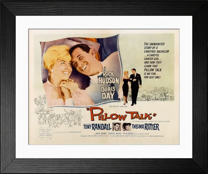 Framed Print : PILLOW TALK, Doris Day, Rock Hudson, 1959