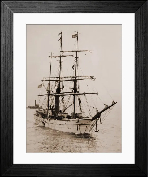 Framed Print : Admiral Richard Byrd's flag ship, THE CITY OF NEW YORK leaving for Antarctica. She was part of Byrd's First Antarctic Expedition of 1928-1930