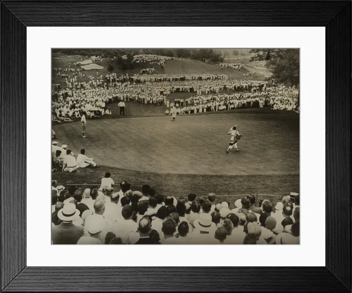 Framed Print : Bobby Jones won his 4th US Open Golf title by sinking a 45-foot putt, on July 12, 1930 Framed Print : Bobby Jones won his 4th US Open Golf title by sinking a 45-foot putt, on July 12, 1930