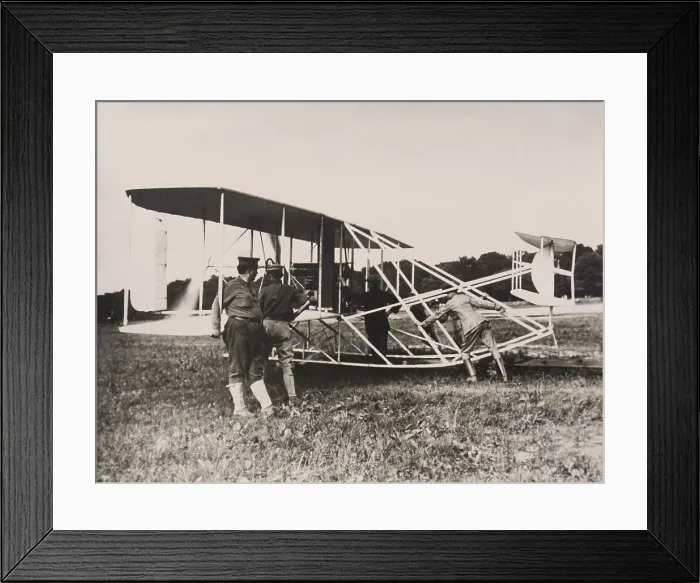 Framed Print : Wright Model A airplane on the field for Army flight trials at Fort Meyer, Virginia, in 1908