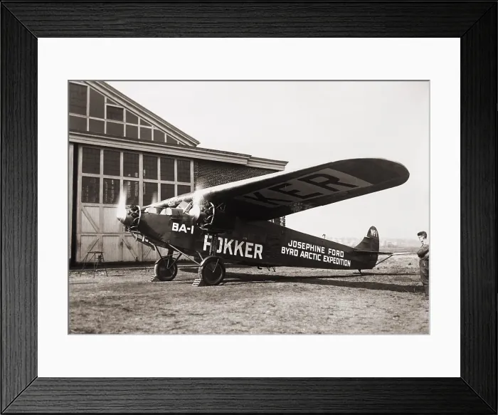 Framed Print : Fokker Tri-motor monoplane that flew Richard Byrd and Floyd Bennett on their North Pole expedition