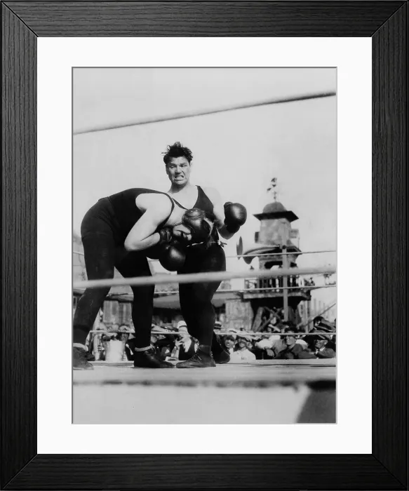 Framed Print : Jack Dempsey slugging Tony Fuentes during a benefit match for the 1927 Mississippi Flood Fund in Santa Monica, California (BSLOC_2020_2_186) Framed Print : Jack Dempsey slugging Tony Fuentes during a benefit match for the 1927 Mississippi Flood Fund in Santa Monica, California (BSLOC_2020_2_186)