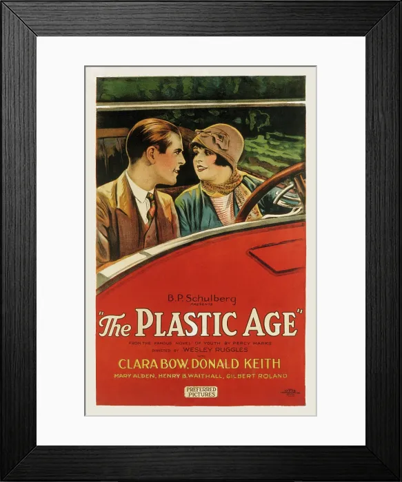 Framed Print : THE PLASTIC AGE, Donald Keith, Clara Bow, 1925