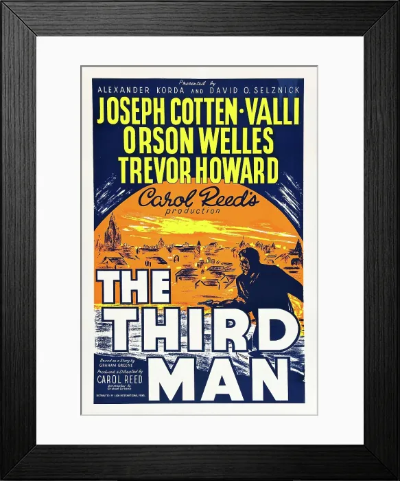 Framed Print : THE THIRD MAN, US poster art, 1949