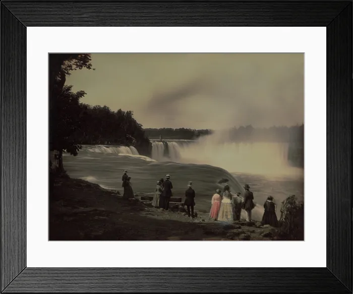 Framed Print : Tourists at Niagara Falls ca. 1850. Daguerreotype by Platt D. Babbitt. (BSLOC_2019_7_212) Framed Print : Tourists at Niagara Falls ca. 1850. Daguerreotype by Platt D. Babbitt. (BSLOC_2019_7_212)