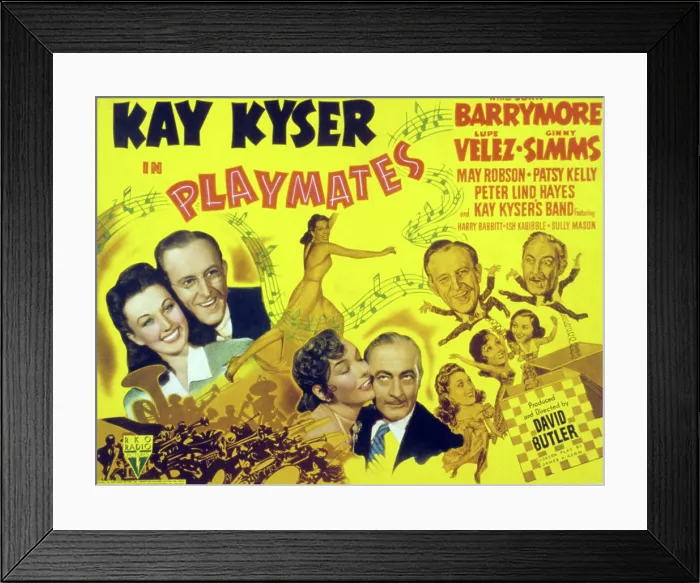 Framed Print : PLAYMATES, John Barrymore, Kay Kyser, Ginny Simms, Lupe Velez, Patsy Kelly, 1941 Framed Print : PLAYMATES, John Barrymore, Kay Kyser, Ginny Simms, Lupe Velez, Patsy Kelly, 1941