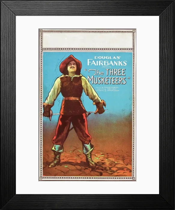 Framed Print : THE THREE MUSKETEERS, Douglas Fairbanks, 1921 Framed Print : THE THREE MUSKETEERS, Douglas Fairbanks, 1921