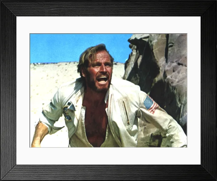 Framed Print : PLANET OF THE APES, Charlton Heston, 1968, TM and Copyright (c) 20th Century-Fox Film Corp. All Rights Reserved