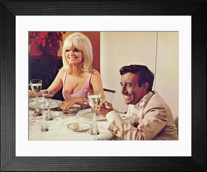 Framed Print : THE PARTY, Carol Wayne, Peter Sellers, 1968 Framed Print : THE PARTY, Carol Wayne, Peter Sellers, 1968