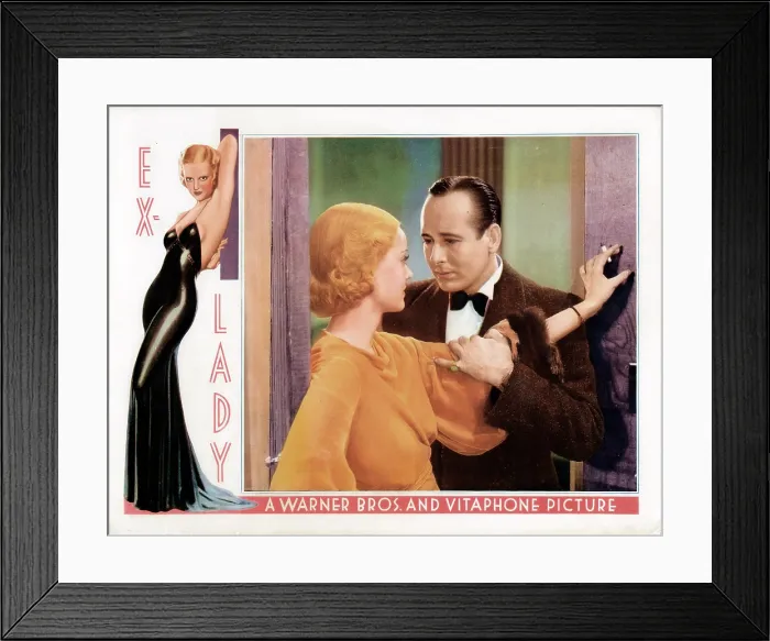 Framed Print : EX-LADY, lobbycard, from left: Bette Davis, Monroe Owsley, 1933 Framed Print : EX-LADY, lobbycard, from left: Bette Davis, Monroe Owsley, 1933