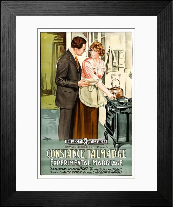 Framed Print : EXPERIMENTAL MARRIAGE, from left: Harrison Ford, Constance Talmadge, 1919