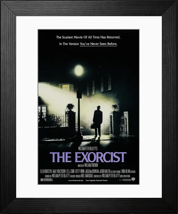 Framed Print : THE EXORCIST, US 1998 reissue poster, 1973. Warner Brothers / courtesy Everett Collection Framed Print : THE EXORCIST, US 1998 reissue poster, 1973. Warner Brothers / courtesy Everett Collection