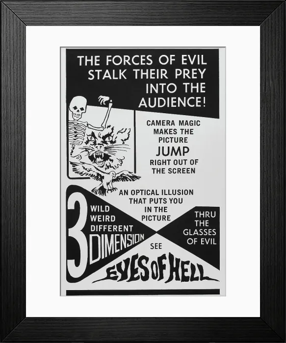 Framed Print : EYES OF HELL, (aka THE MASK), US poster, 1961