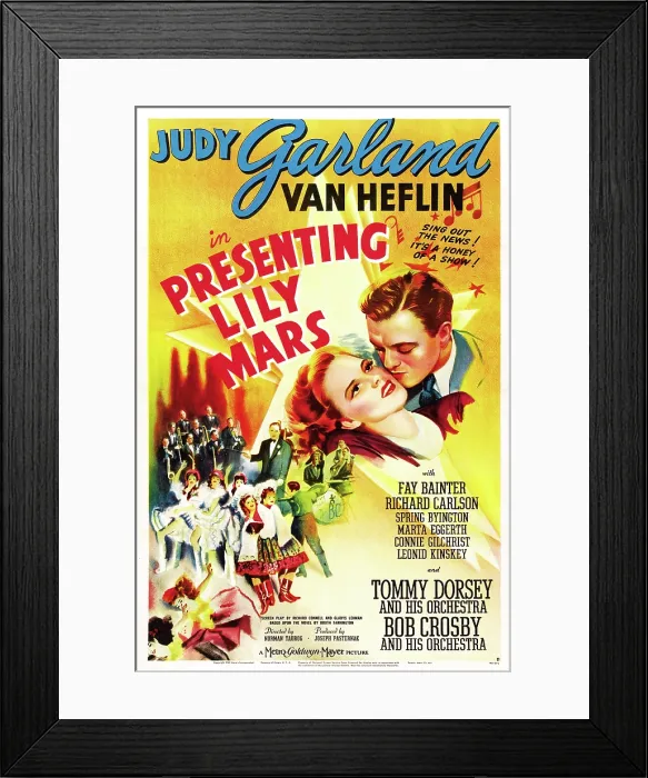 Framed Print : PRESENTING LILY MARS, US poster art, Judy Garland, Van Heflin, Bob Crosby and His Orchestra, 1943 Framed Print : PRESENTING LILY MARS, US poster art, Judy Garland, Van Heflin, Bob Crosby and His Orchestra, 1943