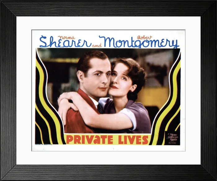 Framed Print : PRIVATE LIVES, from left, Robert Montgomery, Norma Shearer, 1931