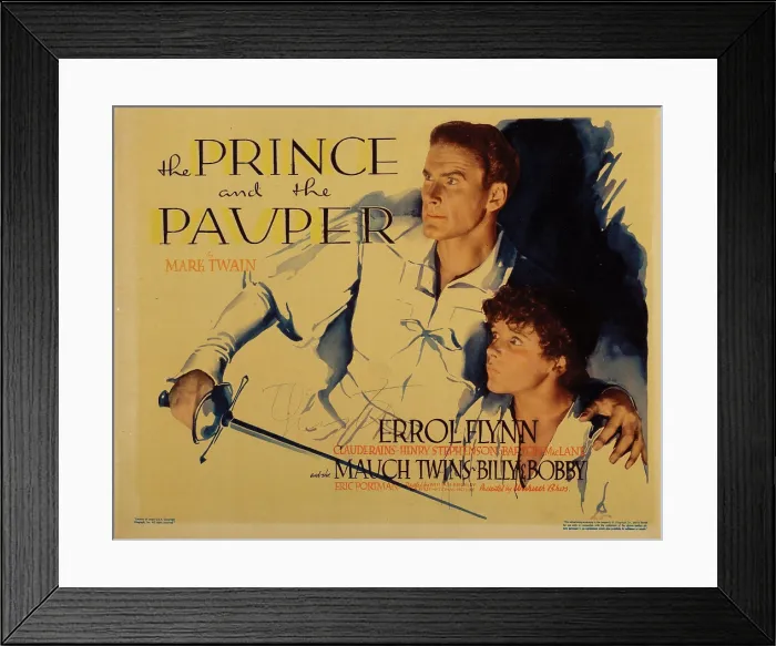 Framed Print : THE PRINCE AND THE PAUPER, Errol Flynn, Billy Mauch, 1937