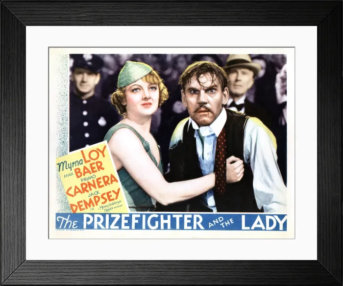 Framed Print : THE PRIZEFIGHTER AND THE LADY, from left, Myrna Loy, Walter Huston, 1933