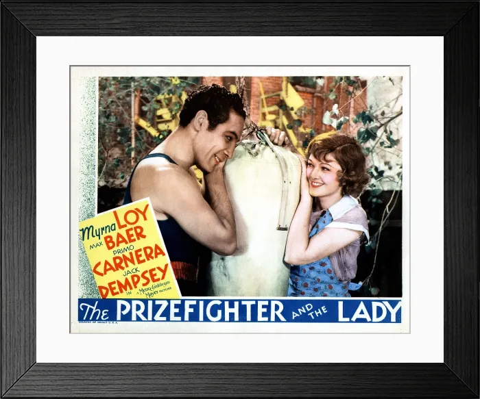 Framed Print : THE PRIZEFIGHTER AND THE LADY, from left, Max Baer, Myrna Loy, 1933