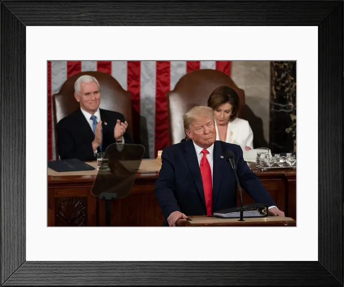 Framed Print : President Donald Trump delivers the State of the Union address, Feb. 4, 2020 Framed Print : President Donald Trump delivers the State of the Union address, Feb. 4, 2020