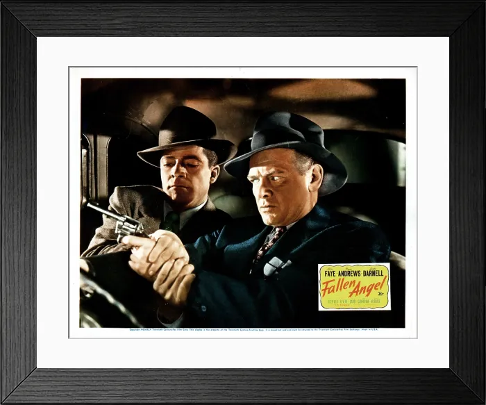 Framed Print : FALLEN ANGEL, Dana Andrews, Charles Bickford, 1945, TM and copyright 20th Century Fox Film Corp. All rights reserved.  /  Courtesy: Everett Collection