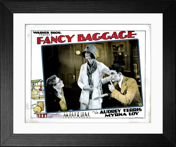 Framed Print : FANCY BAGGAGE, from left, Audrey Ferris, Myrna Loy, Hallam Cooley, 1929 Framed Print : FANCY BAGGAGE, from left, Audrey Ferris, Myrna Loy, Hallam Cooley, 1929