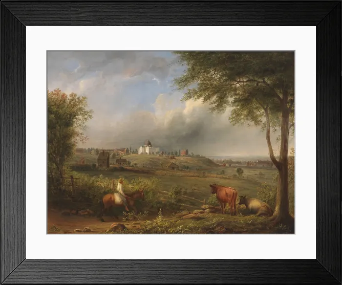 Framed Print : A Glimpse of the Capitol at Washington, by William Douglas MacLeod, ca. 1844