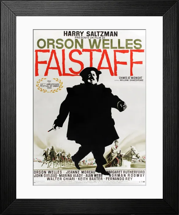 Framed Print : CHIMES AT MIDNIGHT, (aka FALSTAFF, aka CAMPANADAS A MEDIANOCHE), French poster art, Orson Welles, 1965 Framed Print : CHIMES AT MIDNIGHT, (aka FALSTAFF, aka CAMPANADAS A MEDIANOCHE), French poster art, Orson Welles, 1965