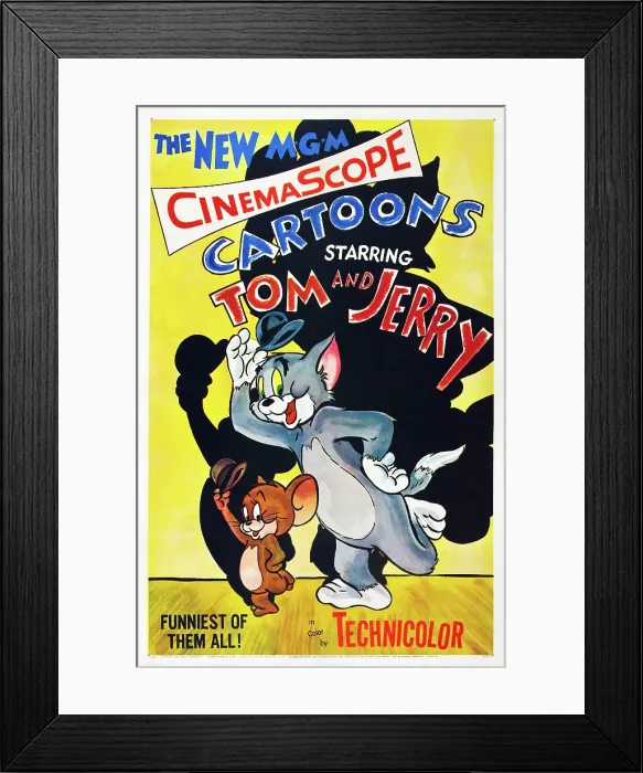 Framed Print : TOM AND JERRY, from left: Jerry the Mouse, Tom the cat, 1955