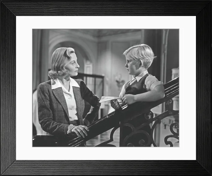 Framed Print : THE FALLEN IDOL, from left: Michele Morgan, Bobby Henrey, 1948