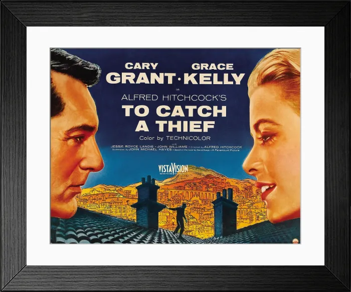 Framed Print : TO CATCH A THIEF, from left: Cary Grant, Grace Kelly, 1955 Framed Print : TO CATCH A THIEF, from left: Cary Grant, Grace Kelly, 1955