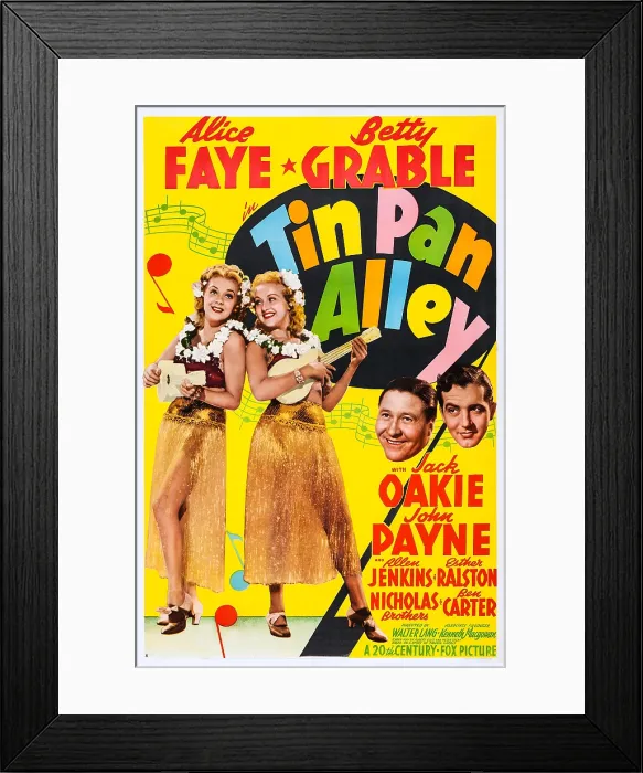 Framed Print : TIN PAN ALLEY, from left: Alice Faye, Betty Grable, Jack Oakie, John Payne, 1940, TM and Copyright 20th Century Fox Film Corp. All rights reserved. / courtesy Everett Collection