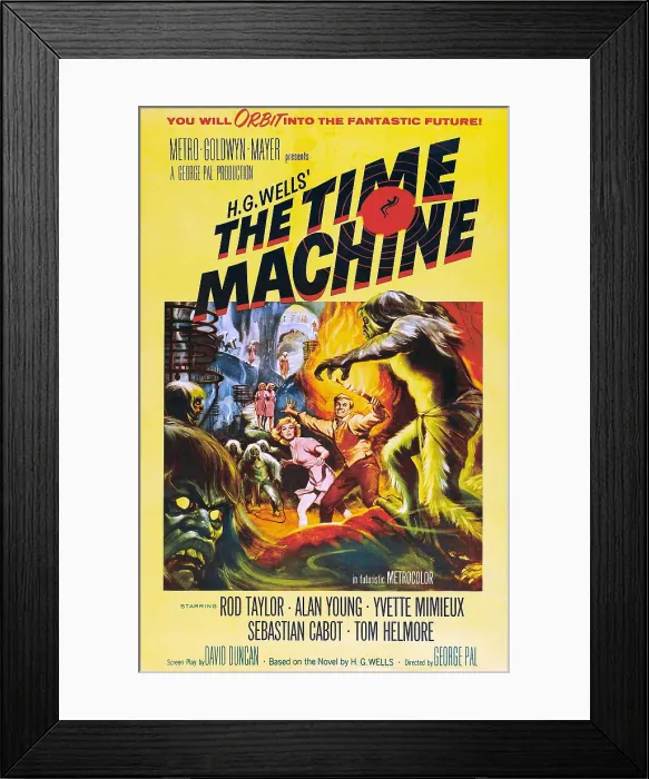 Framed Print : THE TIME MACHINE, from left center: Yvette Mimieux, Rod Taylor, 1960