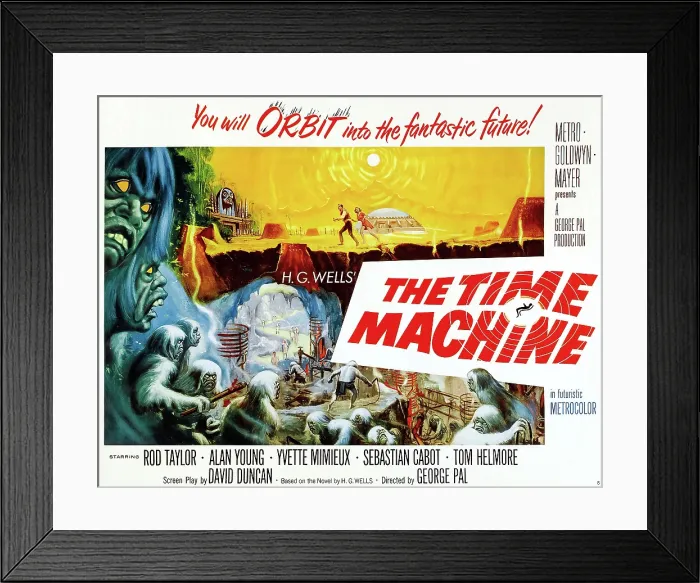 Framed Print : THE TIME MACHINE, Style B half-sheet poster art, 1960