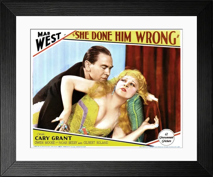 Framed Print : SHE DONE HIM WRONG, from left, Owen Moore, Mae West, 1933 Framed Print : SHE DONE HIM WRONG, from left, Owen Moore, Mae West, 1933
