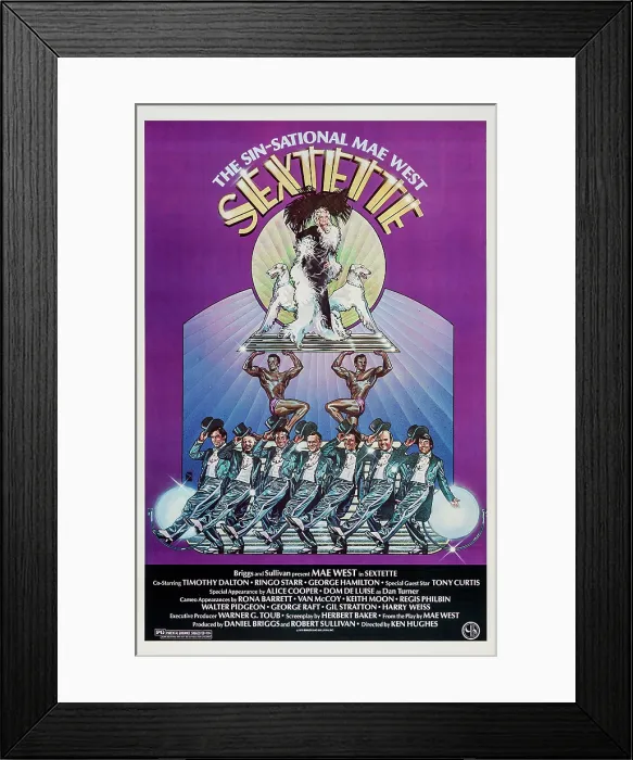 Framed Print : SEXTETTE, US poster art, Mae West, 1978. Crown International Pictures / courtesy Everett Collection