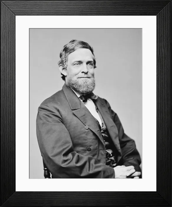 Framed Print : Oaks Ames, Congressman from Massachusetts, oversaw the US Government's business with the Union Pacific railroad during its construction