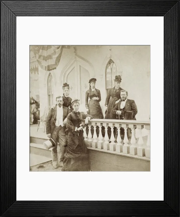 Framed Print : President and Julia Grant and their friends, General Babcock and his wife, at Gilbert Haven's Martha's Vineyard cottage, in summer 1874 Framed Print : President and Julia Grant and their friends, General Babcock and his wife, at Gilbert Haven's Martha's Vineyard cottage, in summer 1874